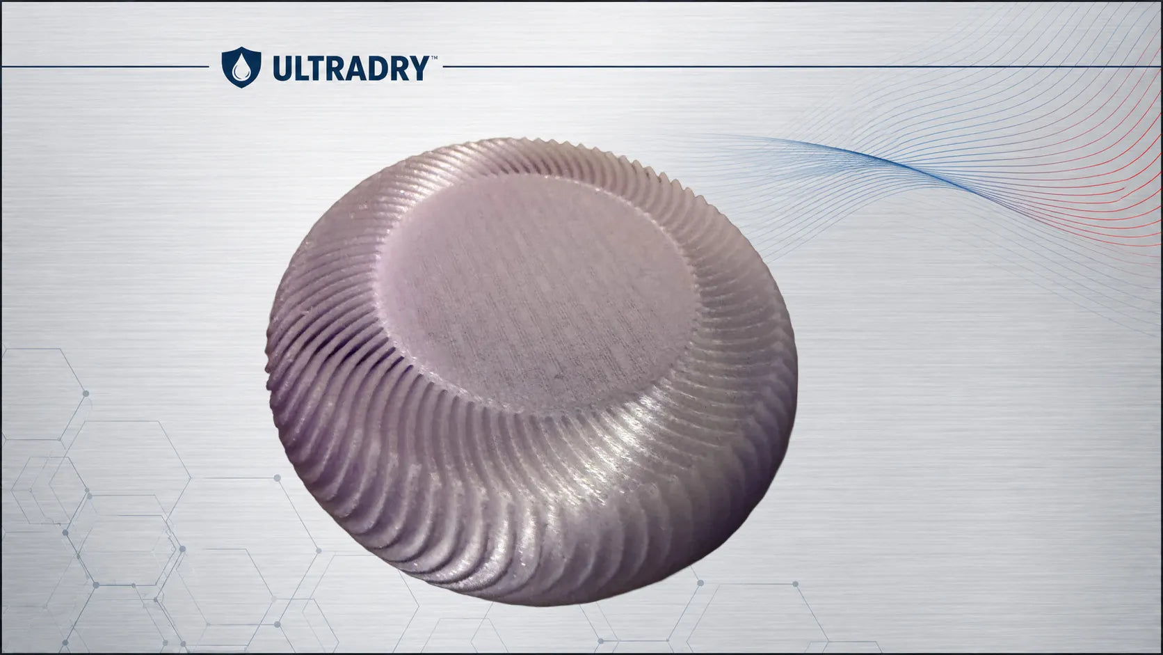 Ribbed spiral bowl in Rainbow Crystal Grape PETG showing purple to clear tones