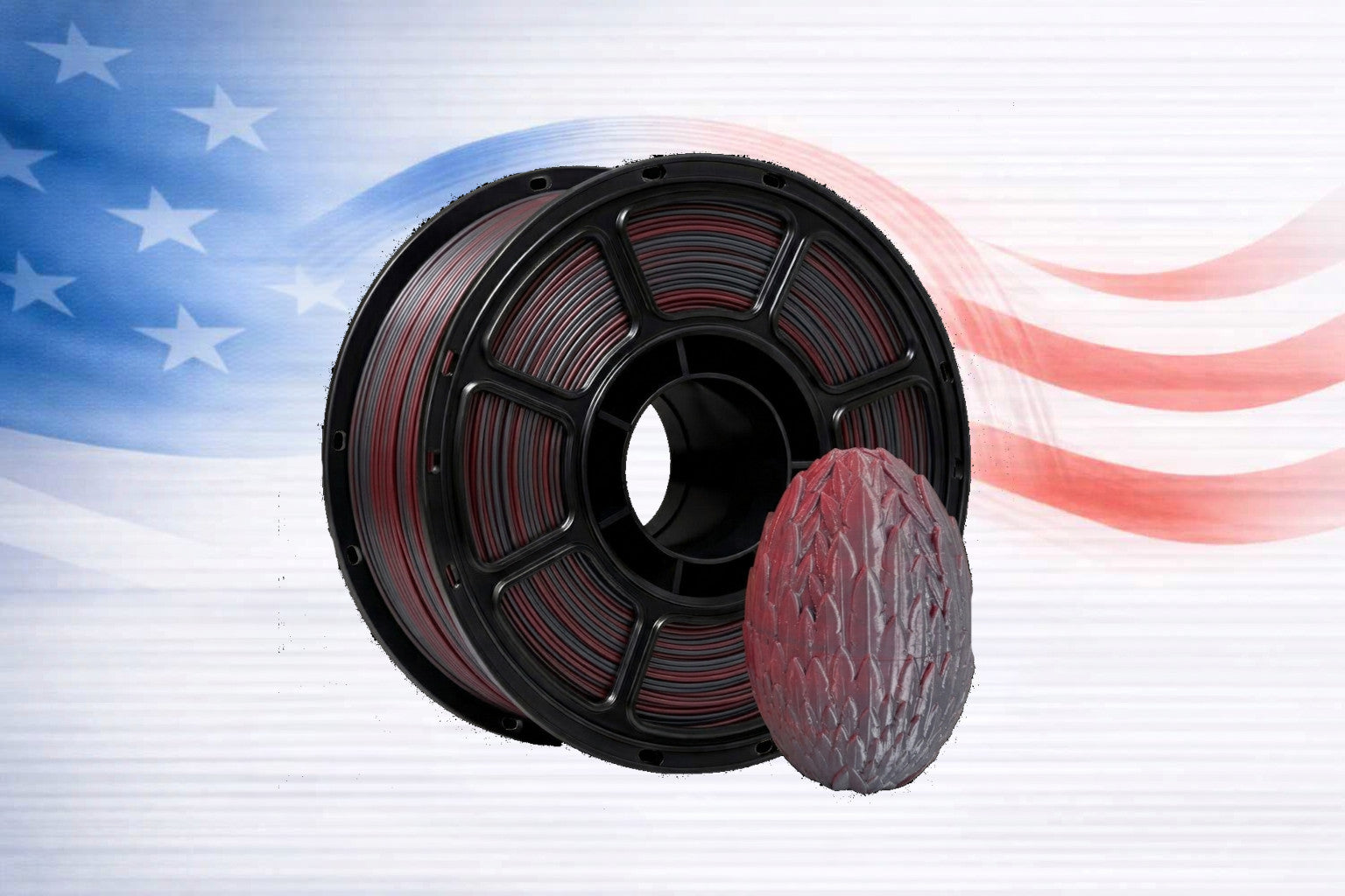 Red & Black (Multicolor)  1KG PETG Filament