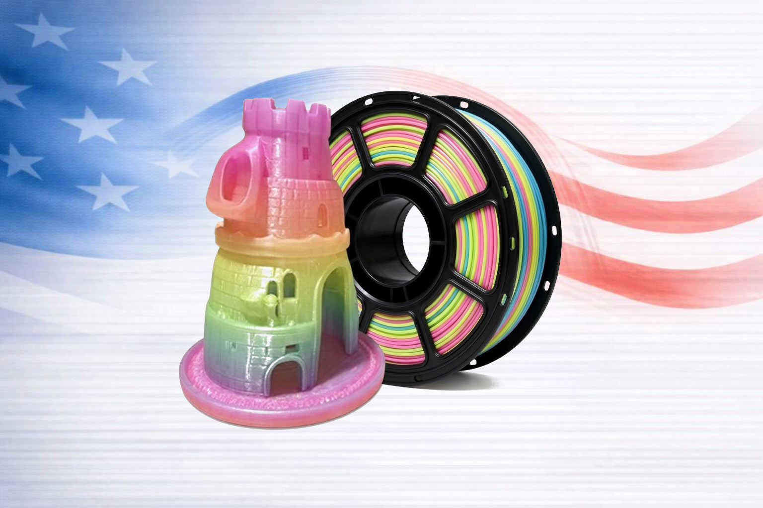 Glow Rainbow 1KG PETG Filament