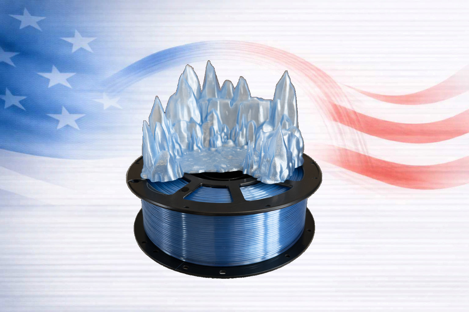 Transparent Ice Blue 1KG PETG Filament