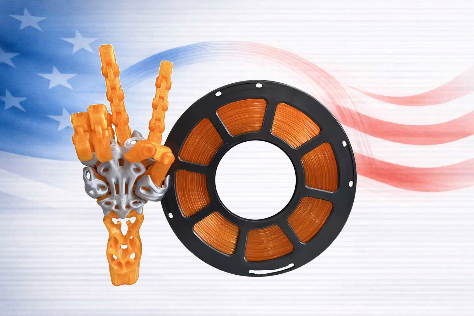Transparent Orange 1KG PETG Filament