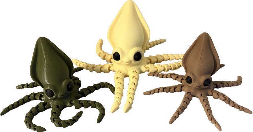 Cute Articulated Squid Toy